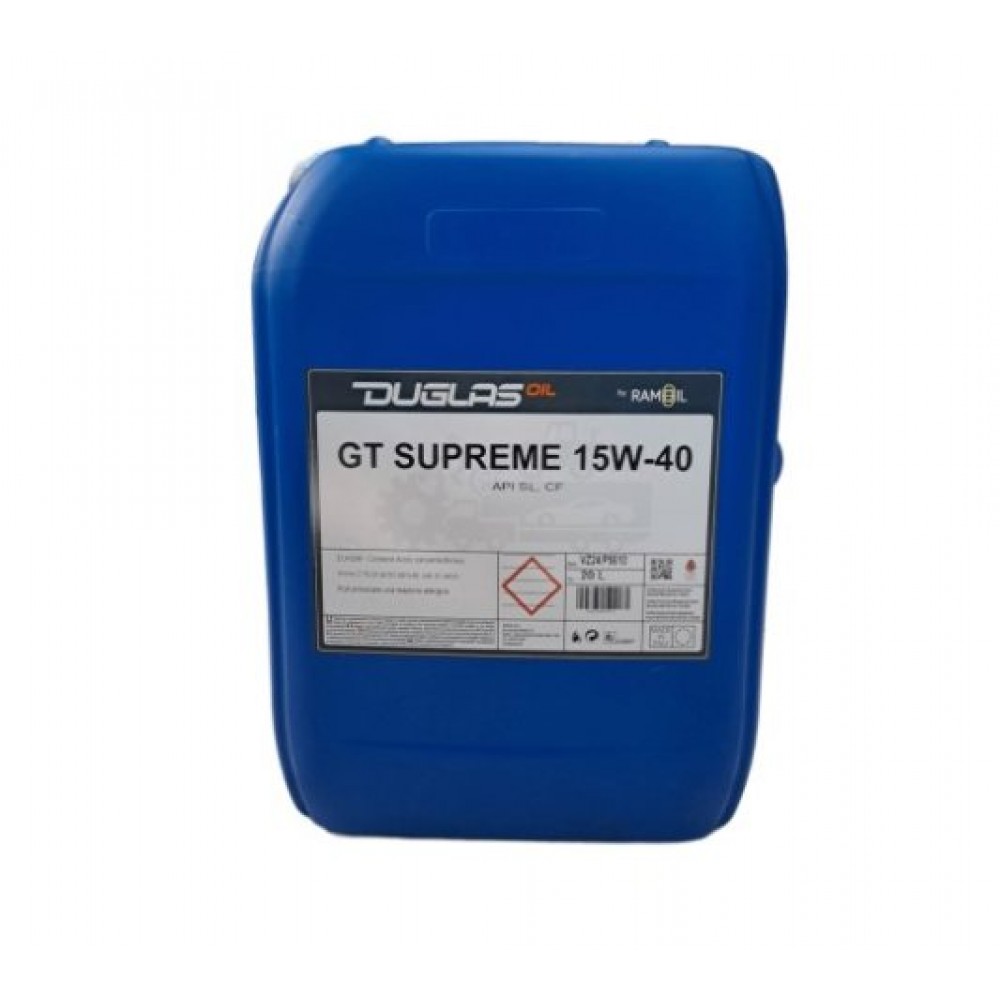 ΛΑΔΙ 15W40 (20L) DUGLAS GT SUPREME API SM, CF, CF-4; ACEA A3/B4; MB 229.1; VW 505.00, 502.00 ΛΑΔΙ 15W40 (20L) DUGLAS GT SUPREME API SM, CF, CF-4; ACEA A3/B4; MB 229.1; VW 505.00, 502.00