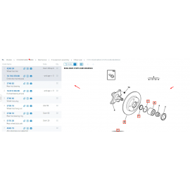 ΡΟΥΛΕΜΑΝ ΤΡΟΧΟΥ ΟΠΙΣ CITROEN C4 - 307 |25x60x45| VKBA3680 |