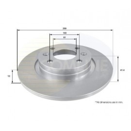 ΔΙΣΚΟΠΛΑΚΑ ΕΜΠΡΟΣΘΙΑ SMART FORTWO 14-15/RENAULT LOGAN 04-12,TWINGO 93-14/DACIA SANDERO 08-12 (ADC2709)(COMLINE)(6001 577 683)