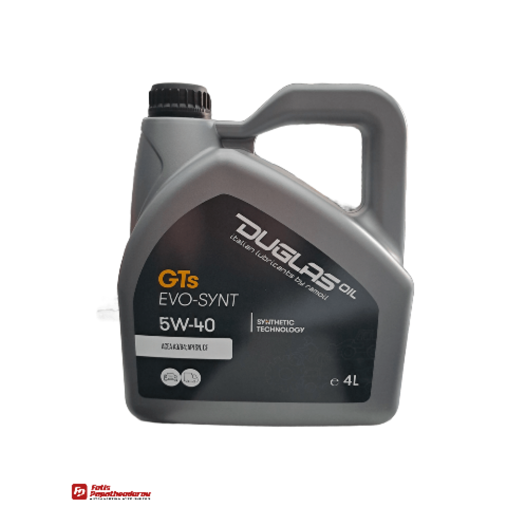 ΛΑΔΙ 5W40 (4L) DUGLAS GTs EVO-SYNT API SN, CF-ACEA A3/B4-MB 229.5, 229.3-VW 502.00, 505.00-BMW LL-01-RENAULT RN0700, RN0710